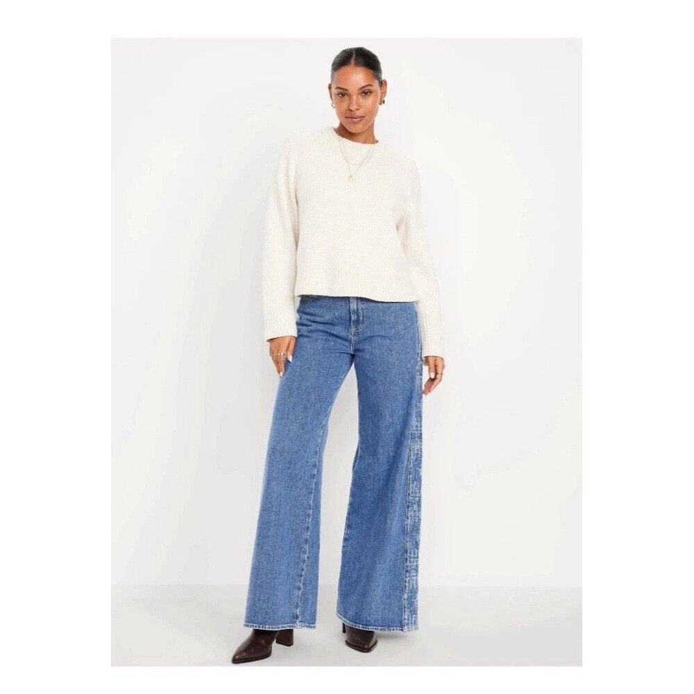 Women's Extra High-Waisted Super Wide-Leg Jeans Size 4